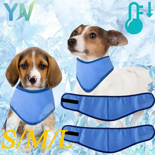 1-10PCS Pet Cooling Scarf for Dogs Summer Ice Silk Cooling Bandana Neck Wrap for Heat Relief Reusable Chill Mat for Pets